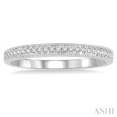 1/10 Ctw Round Cut Diamond Wedding Band in 14K White Gold